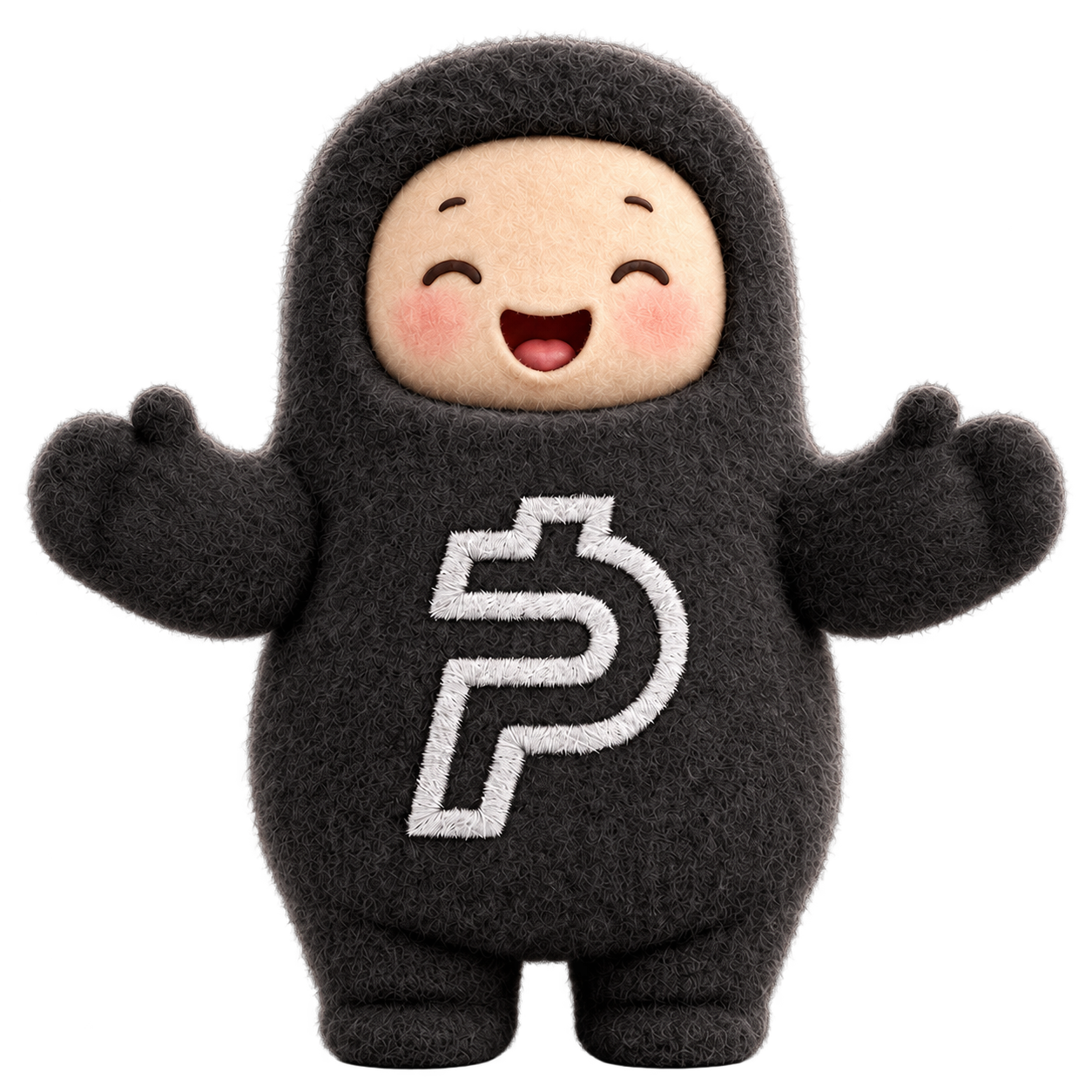 A smiling black fluffy MusePaid character
